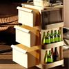 Miling 5-Tier Foldable Storage Cabinet with Wheels