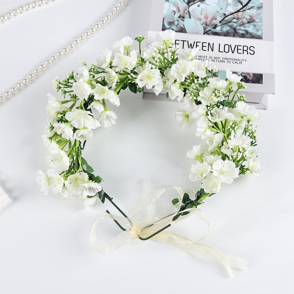 Korean Mori Girl Rattan Flower Headband - Bridal & Children’s Stage Performance Wreath