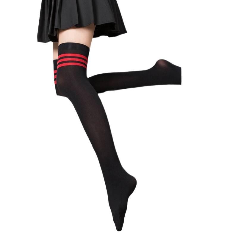 School Style Unisex Over-the-Knee Striped Socks - Summer Breathable Velvet, Long and High-Top.