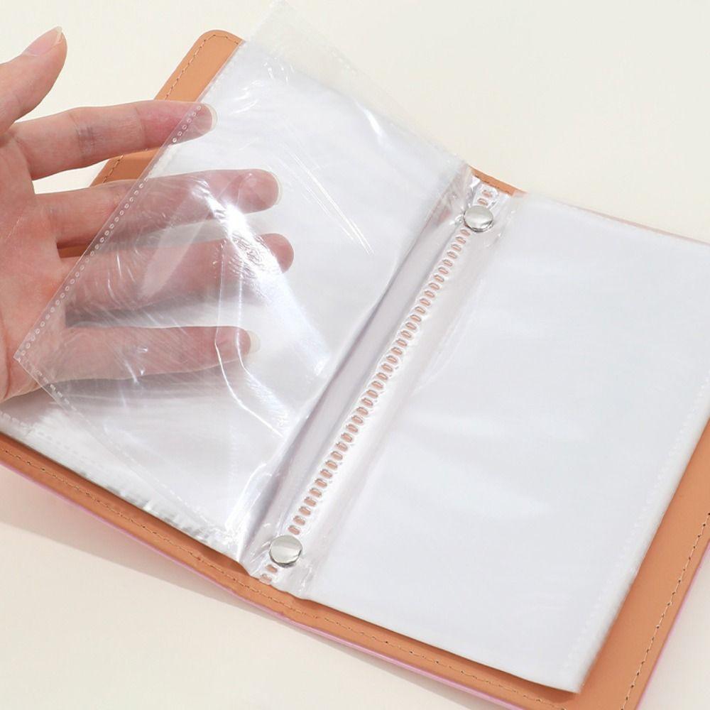 PU Leather Cash Savings Binder 100 Pockets Polka Dot Design Cash Envelope Savings Book with Combination Lock