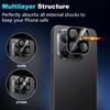 3 Stück Gebogener Kameraobjektivschutz für Xiaomi 15T Pro/ 15T Gehärtetes Glas Hinteres Objektiv Glas Zubehör Folie