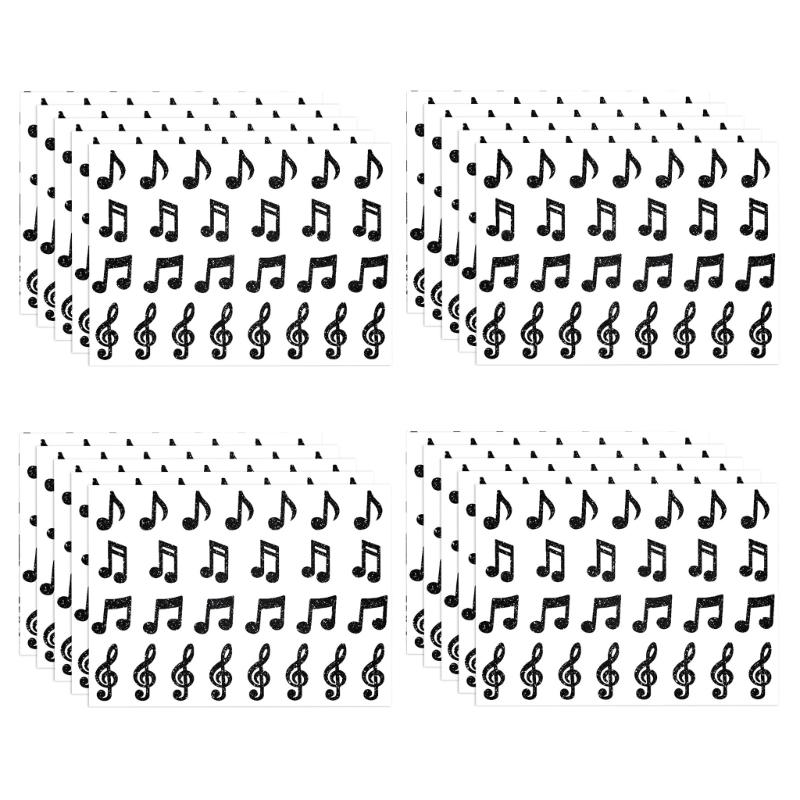 20 Sheets Glitter Musical Note Sticker Teacher Reward Decal Adhesive Label For Educators To Inspire Children Learners