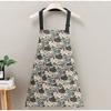 Flower Print Kitchen Apron Anti-fouling Sleeveless Restaurant Uniform Waterproof Breathable Catering Work Clothes for Women
