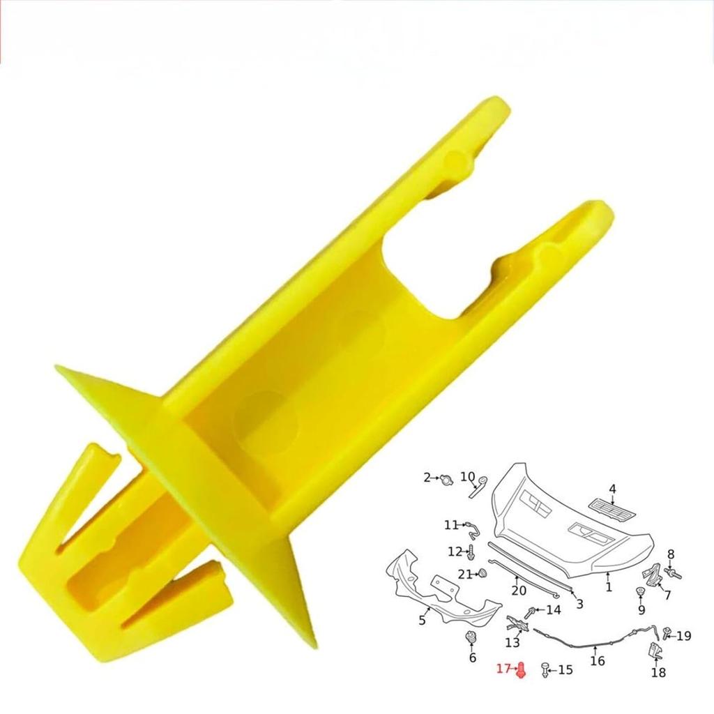 2PCS Retainer Clip Hood Support Prop Rod Clip for Ford Transit 2015-2024, E-Transit   2024 W715984S300 W715984-S300