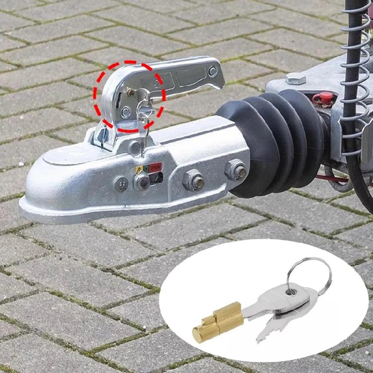 Anhängerschlösser 2 Schlüssel Schnelle Montage Kein Werkzeug Erforderlich Korrosionsbeständiges Kupfermaterial Für Anhänger Lkw Wasserfahrzeuge