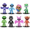 8 Stück Heißes Spiel Poppy Playtimes Serie Figur Kawaii Niedlicher Cartoon Charakter Exquisites Modell mit Sockel Schreibtischspielzeug Geschenk für Fans