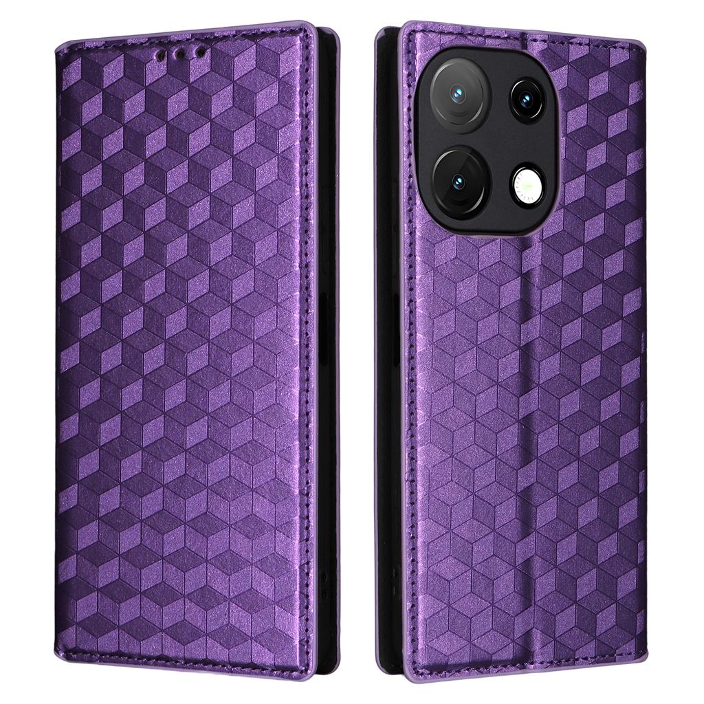 Skórzane etui na Umidigi Note 100A/Note 100 5G/Note 100 Portfel Wytłaczane romby Pokrowiec na telefon