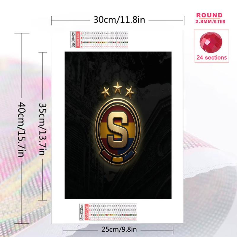 AC Sparta Praha 100% Round Full Drill 5D DIY Diamond Painting Embroidery Cross Stitch Rhinestone Décor