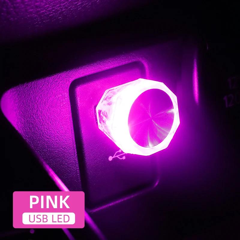 USB LED Interior Lights Mini Atmosphere Lamp Night Light Indoor Decorative Lights Car Ambient Lighting Strobe RGB Light Bulb