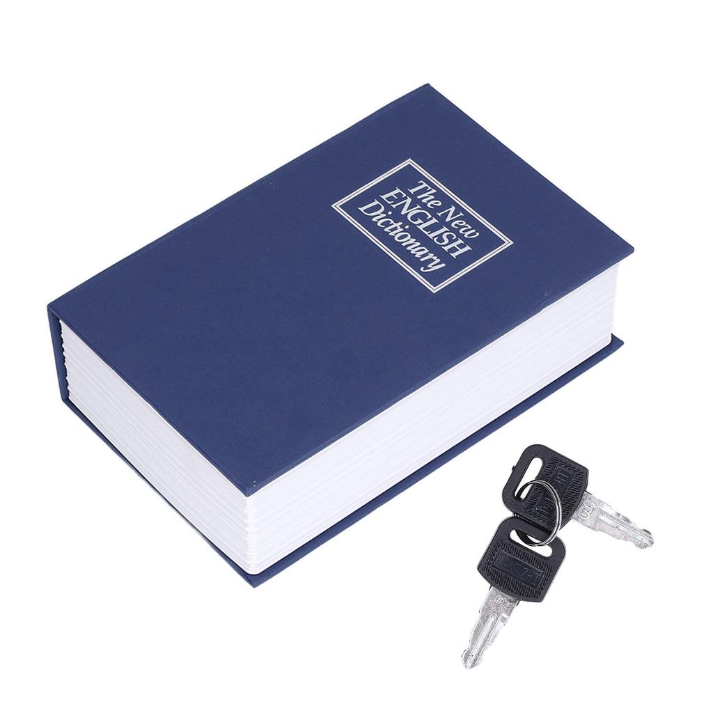 Seif simulare formă de carte cutie decorativă de depozitare bani pentru dormitor living officeblue