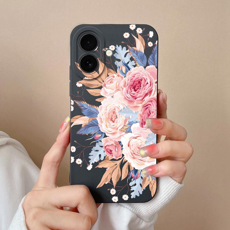 Husă Pentru Apple iPhone 16 Plus 16pro 16promax Avocado Drăguț Flori Frumoase Silicon Lichid Moale Subțire Pictat Anti Cădere Anti Alunecare Carcasă Pentru iPhone Capa