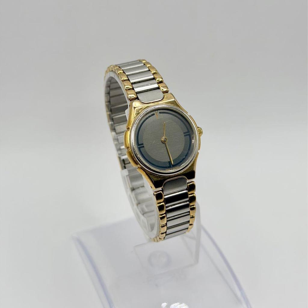 Used YVES SAINT LAURENT Yves Saint Laurent QZ Gray Dial Watch Combi