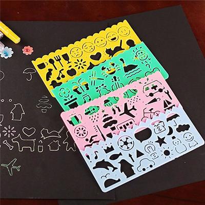 DIY Craft Cartoon Spirograph School Painting Supplies Painting Template Plastic Drawing Rulers