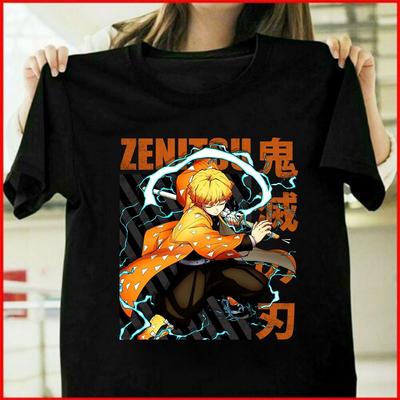 Demon Slayer Zenitsu Agatsuma Kimetsu No Yaiba Manga Anime Camiseta Divertida Unisex