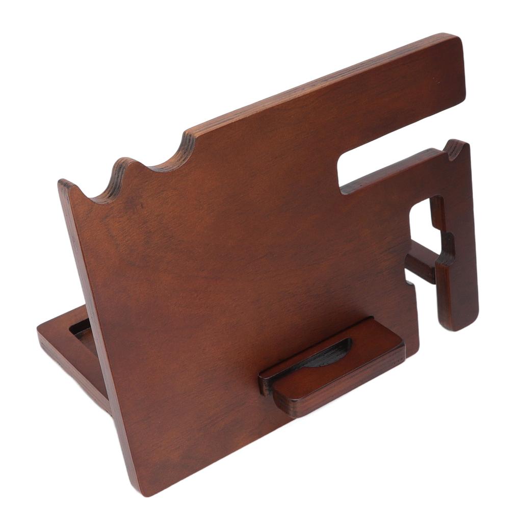 Wood Docking Station Multifunctional Wood Phone Docking Station Desktop Storage Bracket for Watch Glasses Key Jewelry