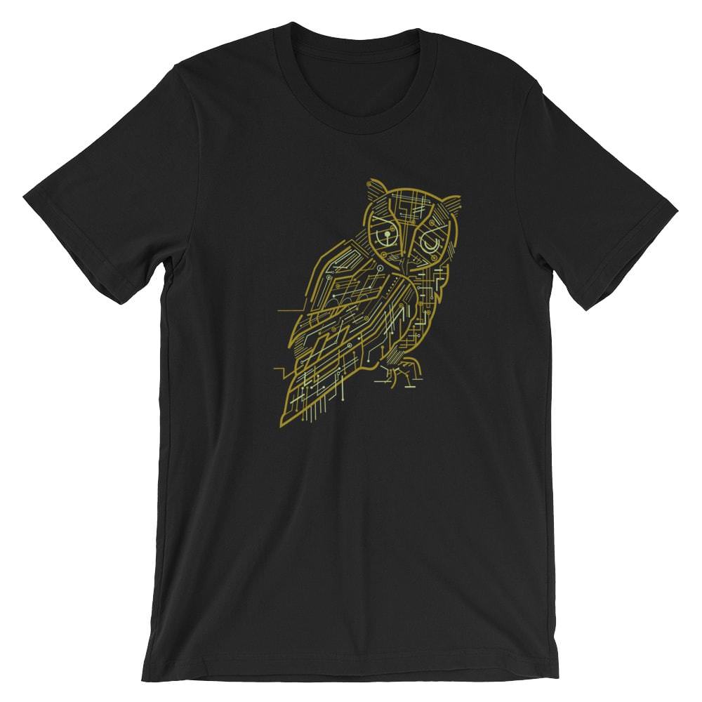 Electrical Owl T-Shirt. 100% Cotton Premium Tee NEW