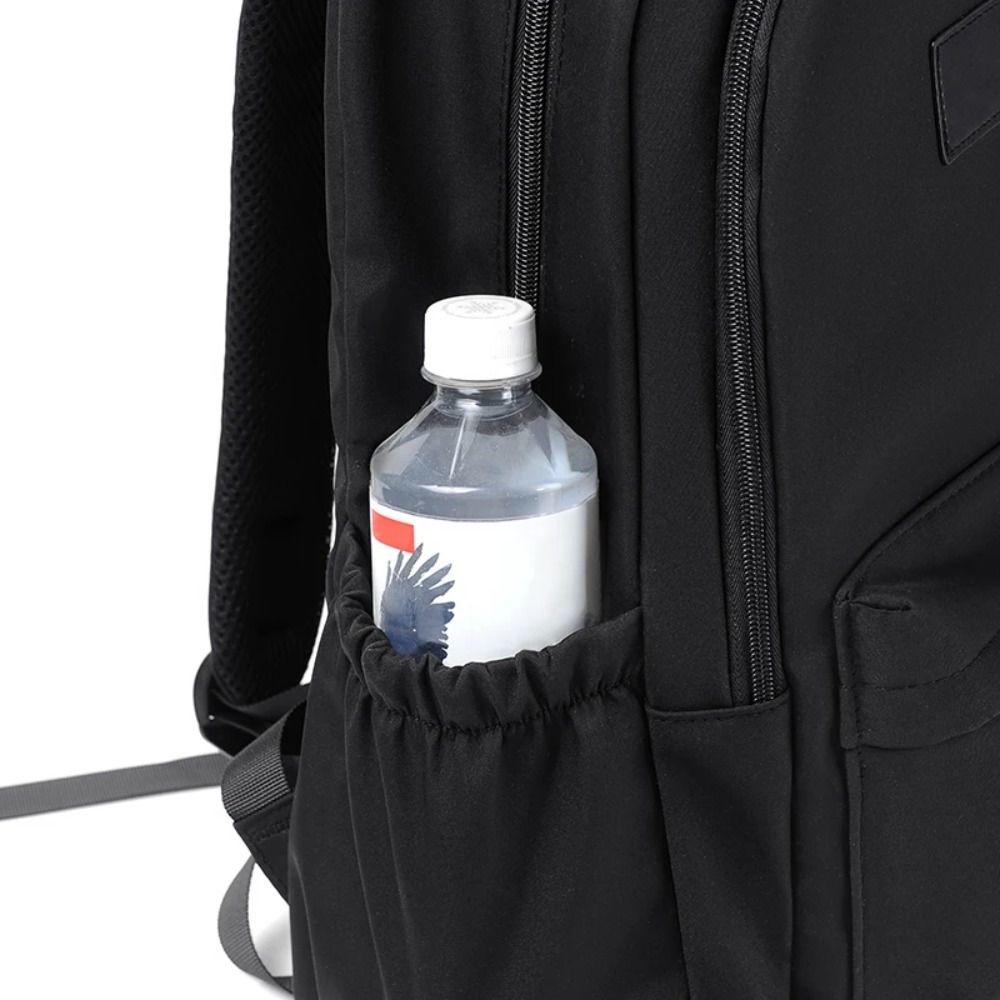 Solid Color Large Capacity Backpack zipper College Backpack Laptop School Bag  Men Women