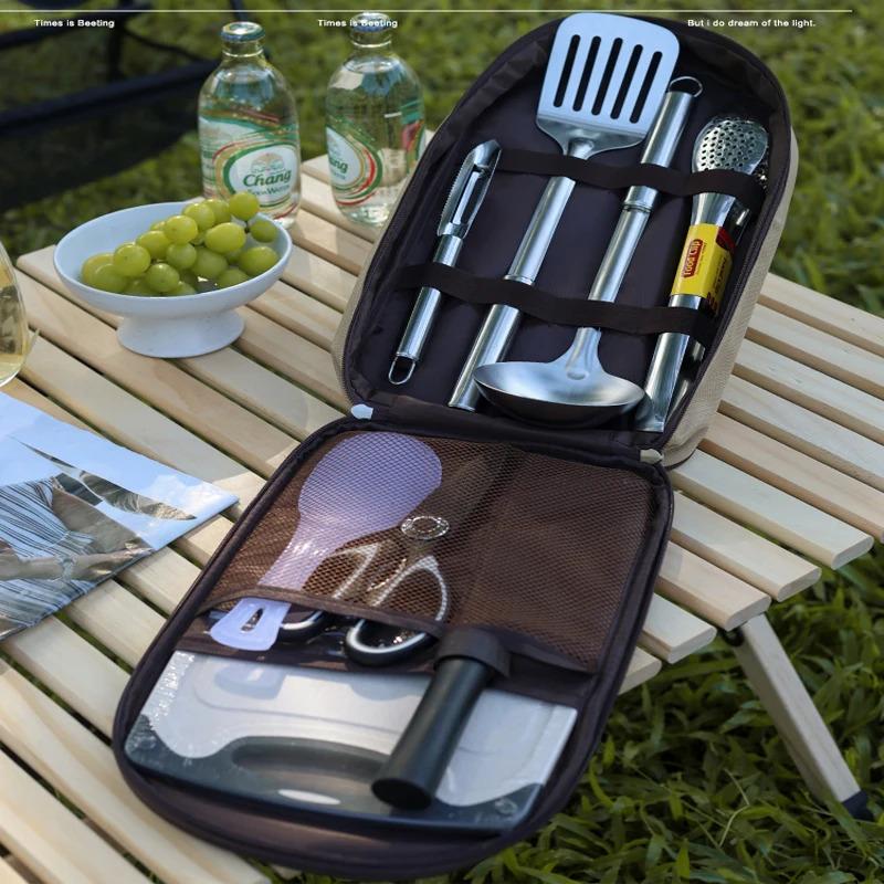 Outdoor Camping Kitchen Utensil Storage Bag, Portable Cooking Utensil Storage Bag, Outdoor Camping Kitchen Utensil Storage Bag