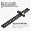 290mm Aluminum Alloy Woodworking Circular Drawing Ruler Multifunctional Carpenter Measurement Tool