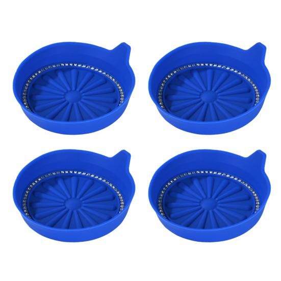 

4 шт. автомобильный держатель для чашки, подставка под стакан, противоскользящая, устойчивая к воздействию воды и стразов, силикон синий