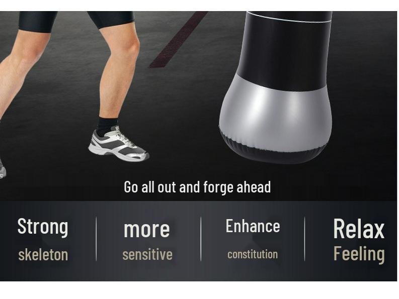 Förtjockad Fristående Uppblåsbar Boxningssäck för Vuxna - Fitness & Stresslindring