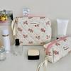 Kawaii Fashion Women Pink Cartoon Bear Makeup Bag Large Capacity Cute Travel Organizer Pouch Bag Ladies Toiletry Storage Handbag
