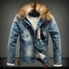 Winter Influx of Men Casual Denim Jacket Winter Thick Denim Jacket