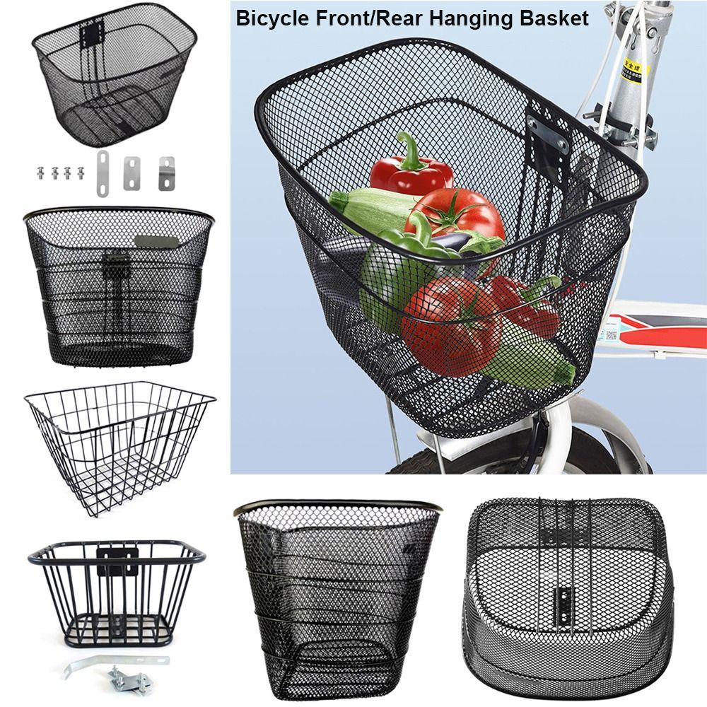 Fixed Durable Mountain Bike Basket Bike Rear Basket  Children's Folding Bike Accessories