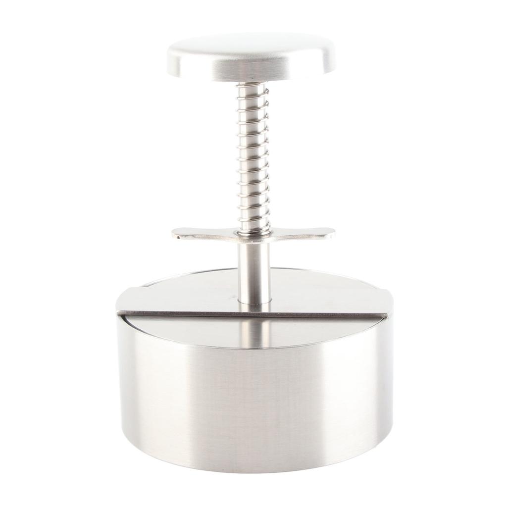 Pressa per Hamburger Patty Maker Acciaio Inossidabile 304 Diametro 10cm Schiacciatore Rotondo per Burger