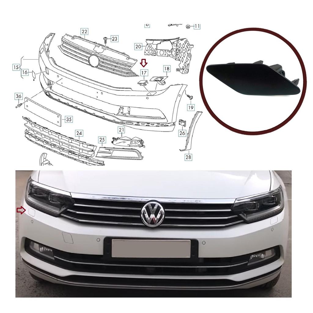 ESP1019-2 Front Bumper Headlight Washer Cover Cap Front Right Side 3G0807938GRU for VW Passat B8 3G 2015-2019 Made In Turkey