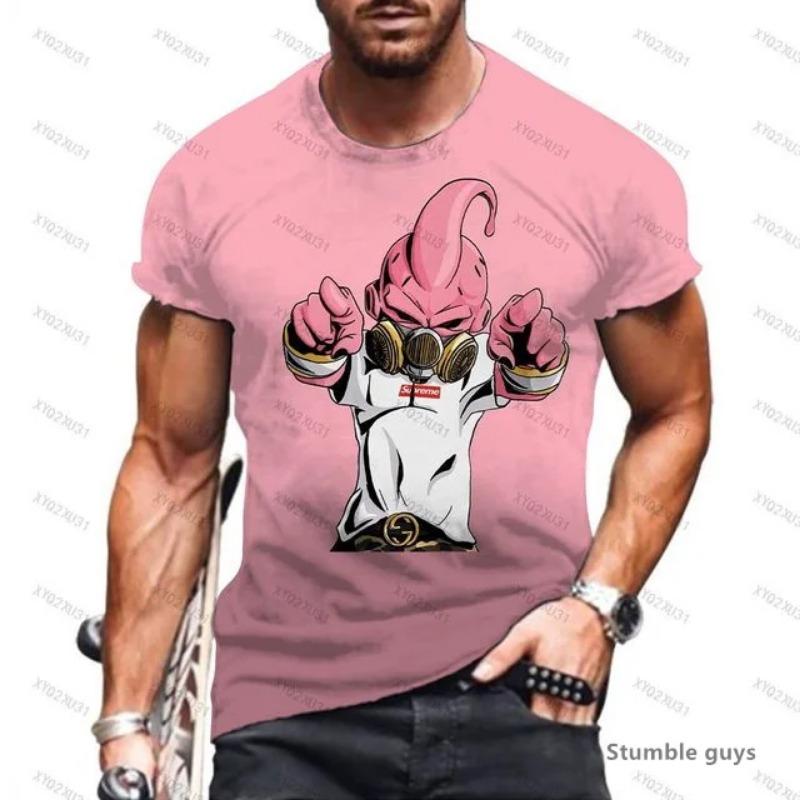 2026 Summer Dragon Ball Retro Fitness T-shirt Men's Oversized 3D