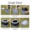 Waterproof Outdoor Folding Toilet with Storage Bag Car Trash Can Compact Portable Potty  Camping