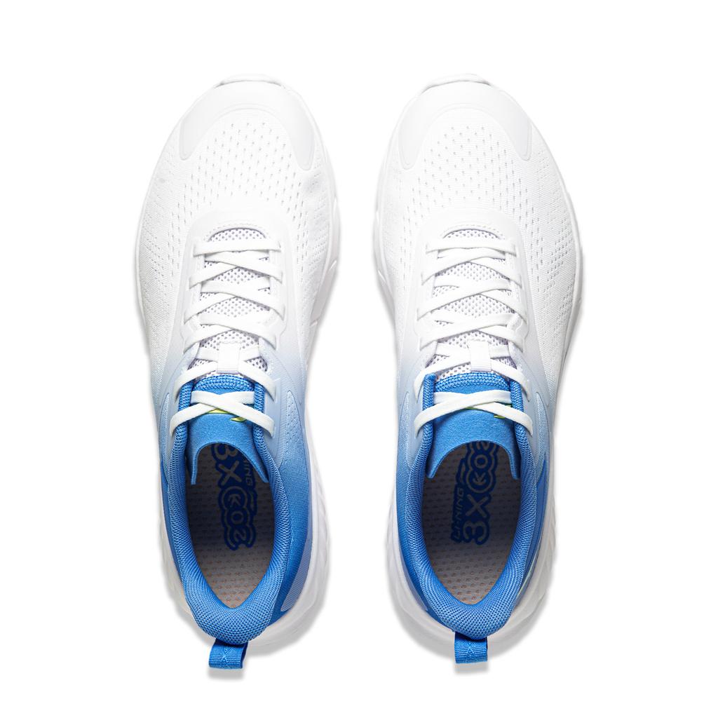 Li Ning Easy Flex V2 Soft Rebound Shock Absorption Durable Breathable Low Top Running Shoes Men Sneaker White Blue ARSU005-4