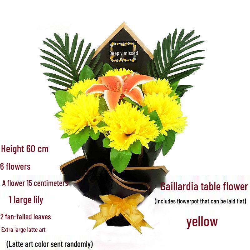 Chrysanthemum Silk Flowers for Qingming Festival Grave Offerings