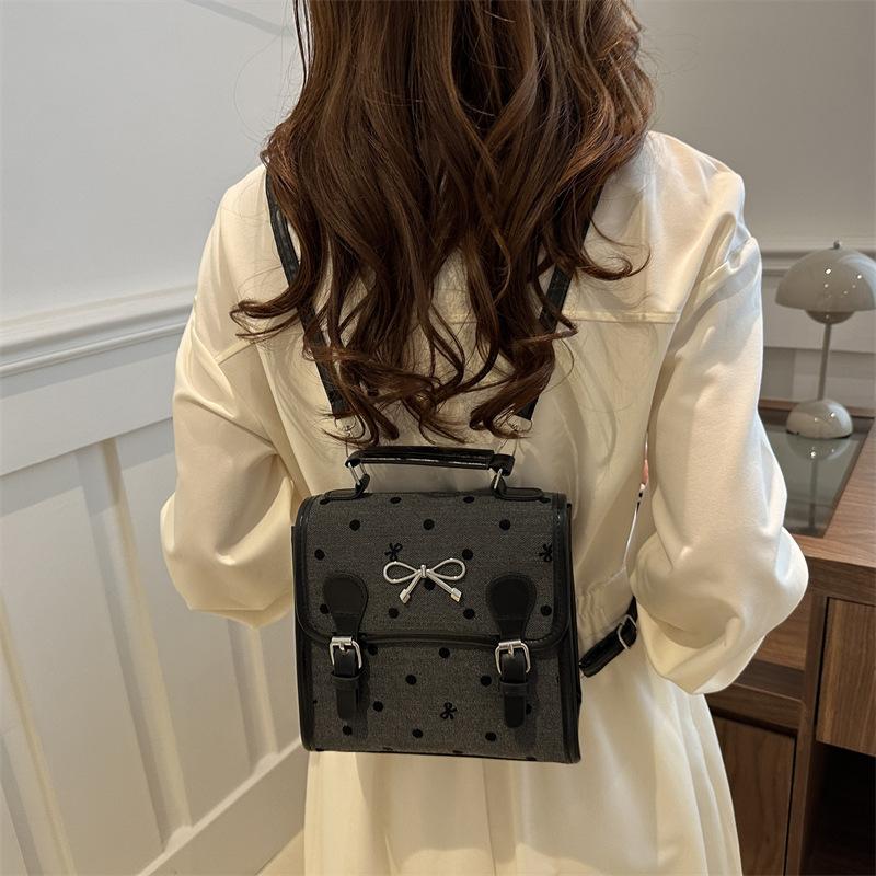 College Storm Canvas Backpack Women's New Summer Trendy Korean Backpack Versatile Leisure Travel Bag