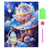 DIY Diamond Painting Kit Romantic Moon Flowers Patterns Stress Relief Confidence Boost Relaxation Diamond Art Craft