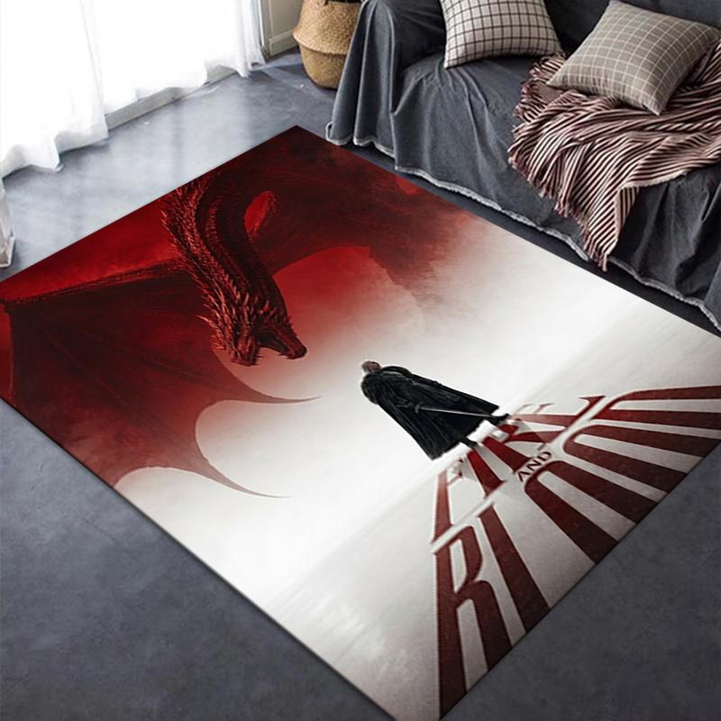Daemon Targaryen Carpet Rug for Living Room Bedroom Home Sofa Decoration,Kids Play Non-slip Floor Mat