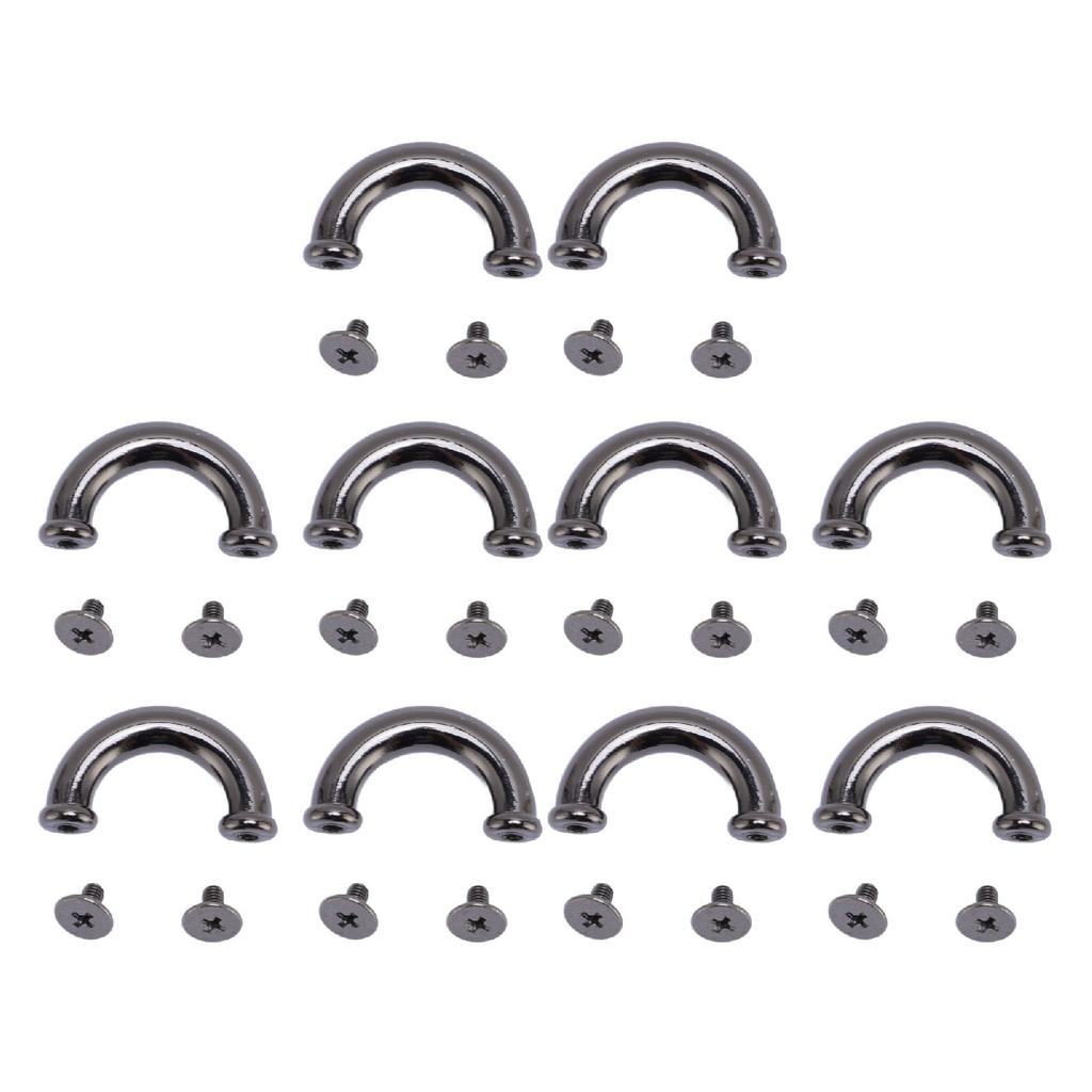 10 Seturi Conector U Cataramă Gunmetal 16.5x11x6mm Catarame Pod Arc 5.5mm Șuruburi Fier Încrucișate f