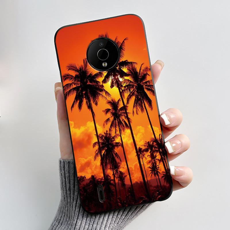 For Nokia C200 C100 Case Cute Love Rabbit Funny Cartoon Black Soft Silicone Protective Cover For NokiaC200 NokiaC100 Phone Case