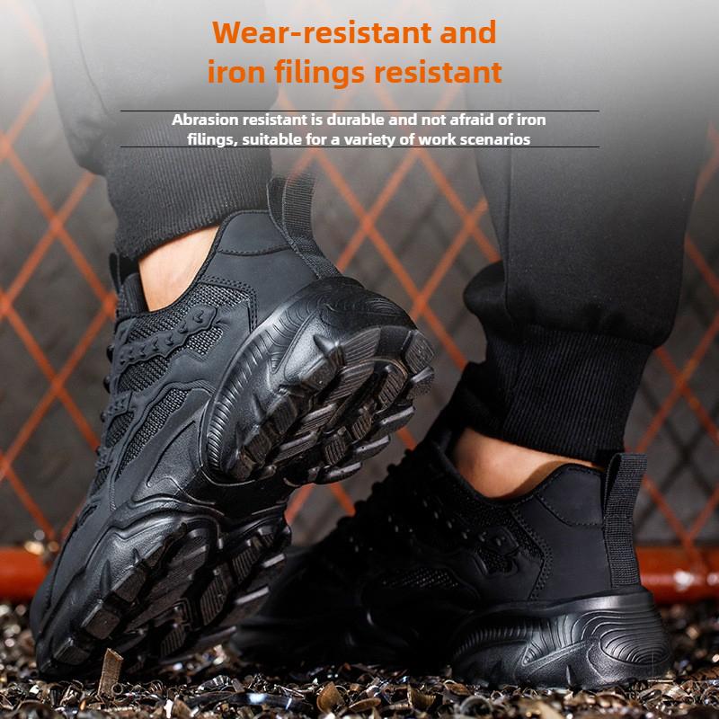 Ultra Light Safety Shoes White Iron Toe Breathable Work Sneakers For Women Non Slip Work Shoes Men Comfortable Safety Boots