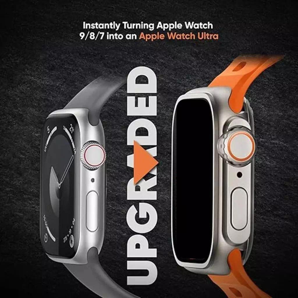 Silicone Band +Case for Apple Watch S11 46mm S10 SE3 44mm 45mm iWatch Series 10 9 8 7 6 5 4 Make Watch Upgrade Change To Ultra3/