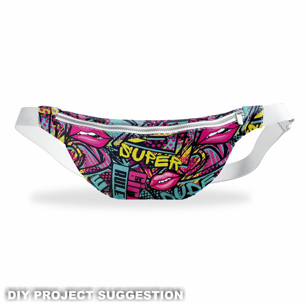 Outdoor Dekostoffe Oxford - Motiv Graffiti-Lippen