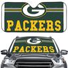 Custom Aluminum Foil Car Sunshade with Green Bay Packaging Workers Team Design