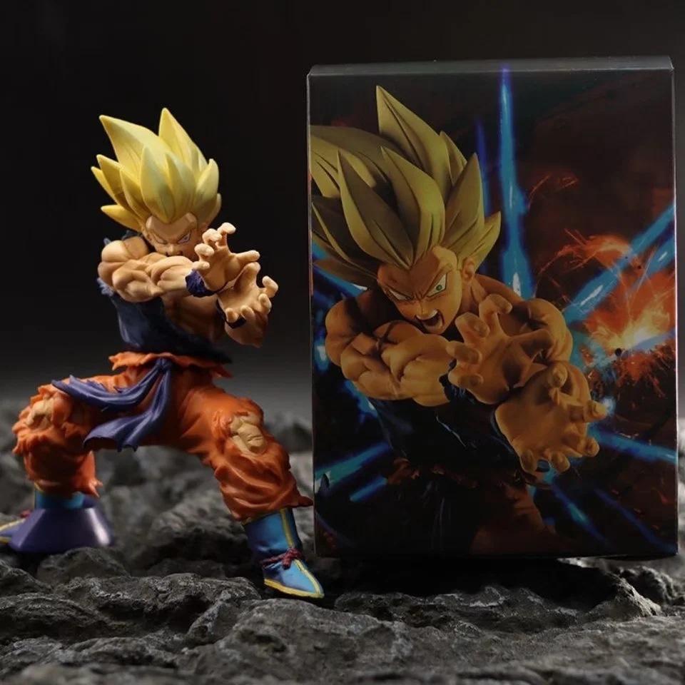 Dragon Ball Z Son Goku Anime Figure Battle Damage Shockwave Manga Statue Pvc Action Figurine Collectible Model Doll Toys Gift