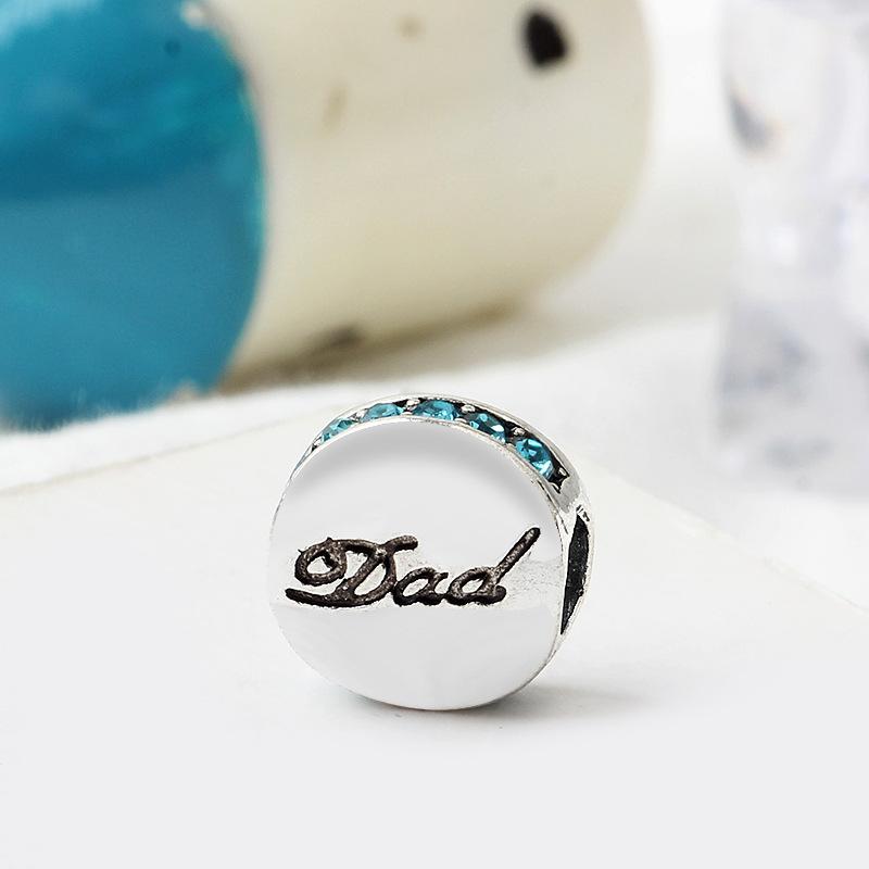 

Серебряный сплав, синяя точка, круглая пряжка, бусина с большой порой