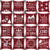 Talos Deer Tree Plaid Print Home Sofa Wurfkissenbezug Kissenbezug Weihnachtsdekoration
