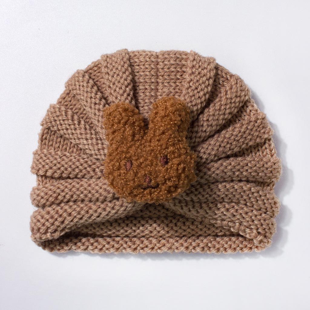 European & American Kids' Knit Wool Winter Hat - Cute Rabbit Cartoon Beanie