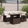 VidaXL Garden Lounge Set with Cushions 5 Pcs Brown Wicker 3326474