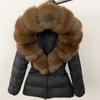 OFTBUY Winter Jacket Women's Real Raccoon Fox Fur White Duck Down Coat Thick Warm