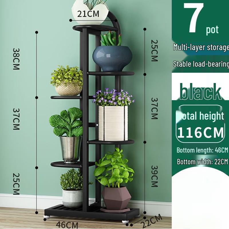Stylish Wrought Iron Floor Flower Stand